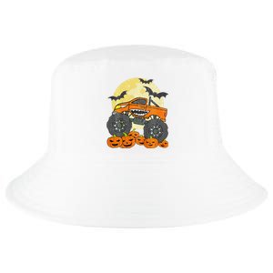 Monster Truck Halloween Jack O Lantern Moon Pumpkin Cool Comfort Performance Bucket Hat