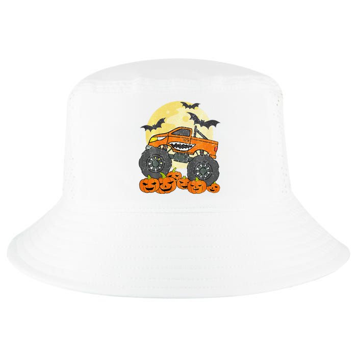 Monster Truck Halloween Jack O Lantern Moon Pumpkin Cool Comfort Performance Bucket Hat