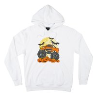 Monster Truck Halloween Jack O Lantern Moon Pumpkin Hoodie