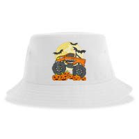 Monster Truck Halloween Jack O Lantern Moon Pumpkin Sustainable Bucket Hat