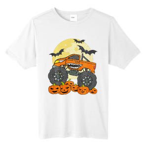 Monster Truck Halloween Jack O Lantern Moon Pumpkin Tall Fusion ChromaSoft Performance T-Shirt