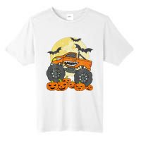 Monster Truck Halloween Jack O Lantern Moon Pumpkin Tall Fusion ChromaSoft Performance T-Shirt