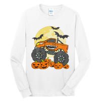 Monster Truck Halloween Jack O Lantern Moon Pumpkin Tall Long Sleeve T-Shirt