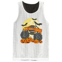 Monster Truck Halloween Jack O Lantern Moon Pumpkin Mesh Reversible Basketball Jersey Tank