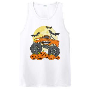 Monster Truck Halloween Jack O Lantern Moon Pumpkin PosiCharge Competitor Tank