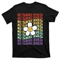 My Tummy Hurts Tummy Ache Survivor Retro Sunflower Women T-Shirt