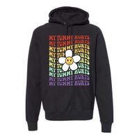 My Tummy Hurts Tummy Ache Survivor Retro Sunflower Women Premium Hoodie