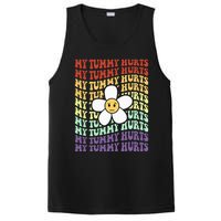 My Tummy Hurts Tummy Ache Survivor Retro Sunflower Women PosiCharge Competitor Tank