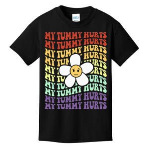 My Tummy Hurts Tummy Ache Survivor Retro Sunflower Women Kids T-Shirt