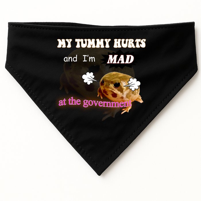 My Tummy Hurts And Im MAD At The Government USA-Made Doggie Bandana