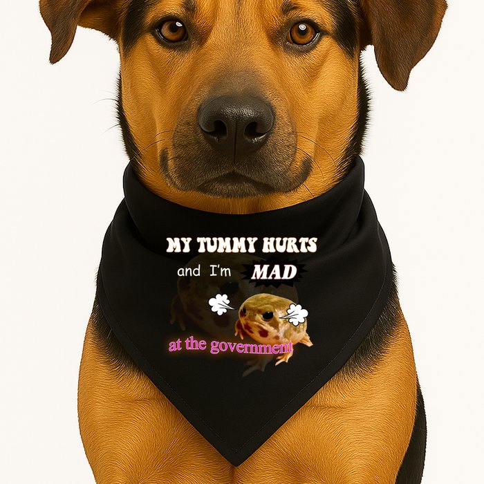 My Tummy Hurts And Im MAD At The Government USA-Made Doggie Bandana