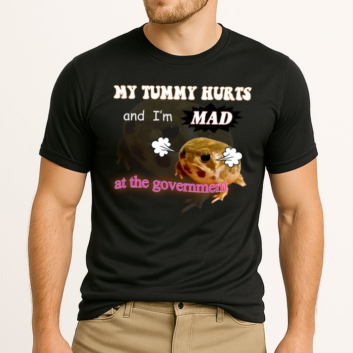 My Tummy Hurts And Im MAD At The Government Cooling Performance Crew T-Shirt