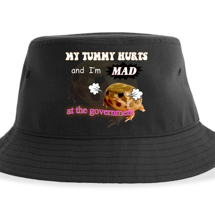 My Tummy Hurts And Im MAD At The Government Sustainable Bucket Hat