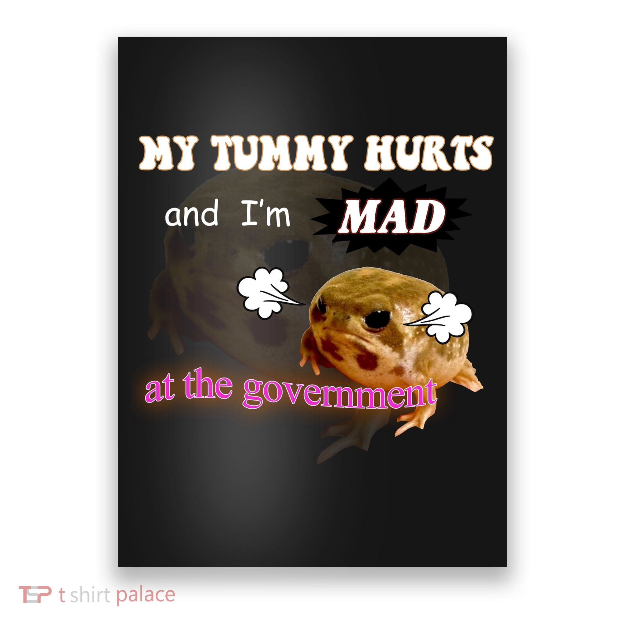 My Tummy Hurts And Im MAD At The Government Poster