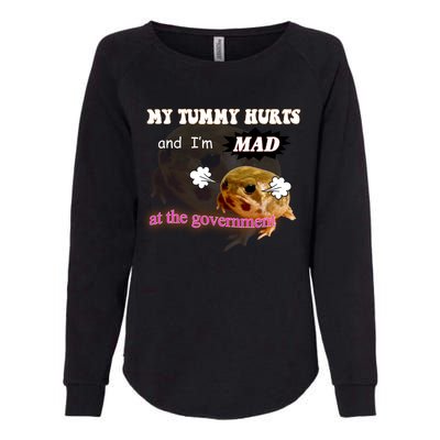 My Tummy Hurts And Im MAD At The Government Womens California Wash Sweatshirt