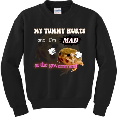 My Tummy Hurts And Im MAD At The Government Kids Sweatshirt