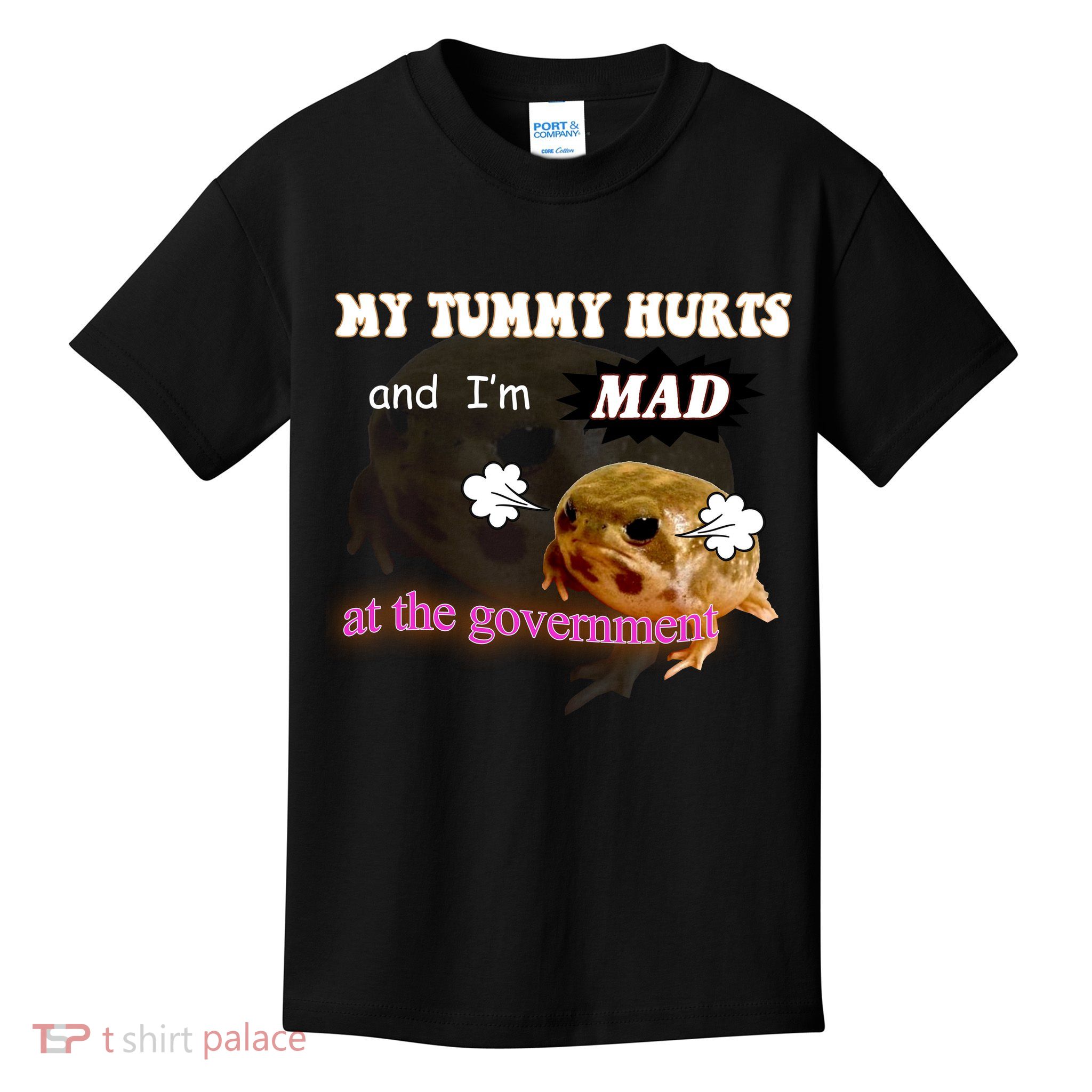 My Tummy Hurts And Im MAD At The Government Kids T-Shirt