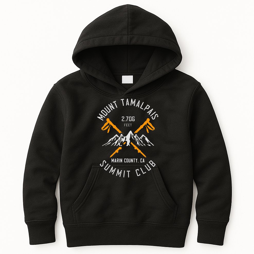 Mount Tamalpais Hiking Marin County California Kids Hoodie