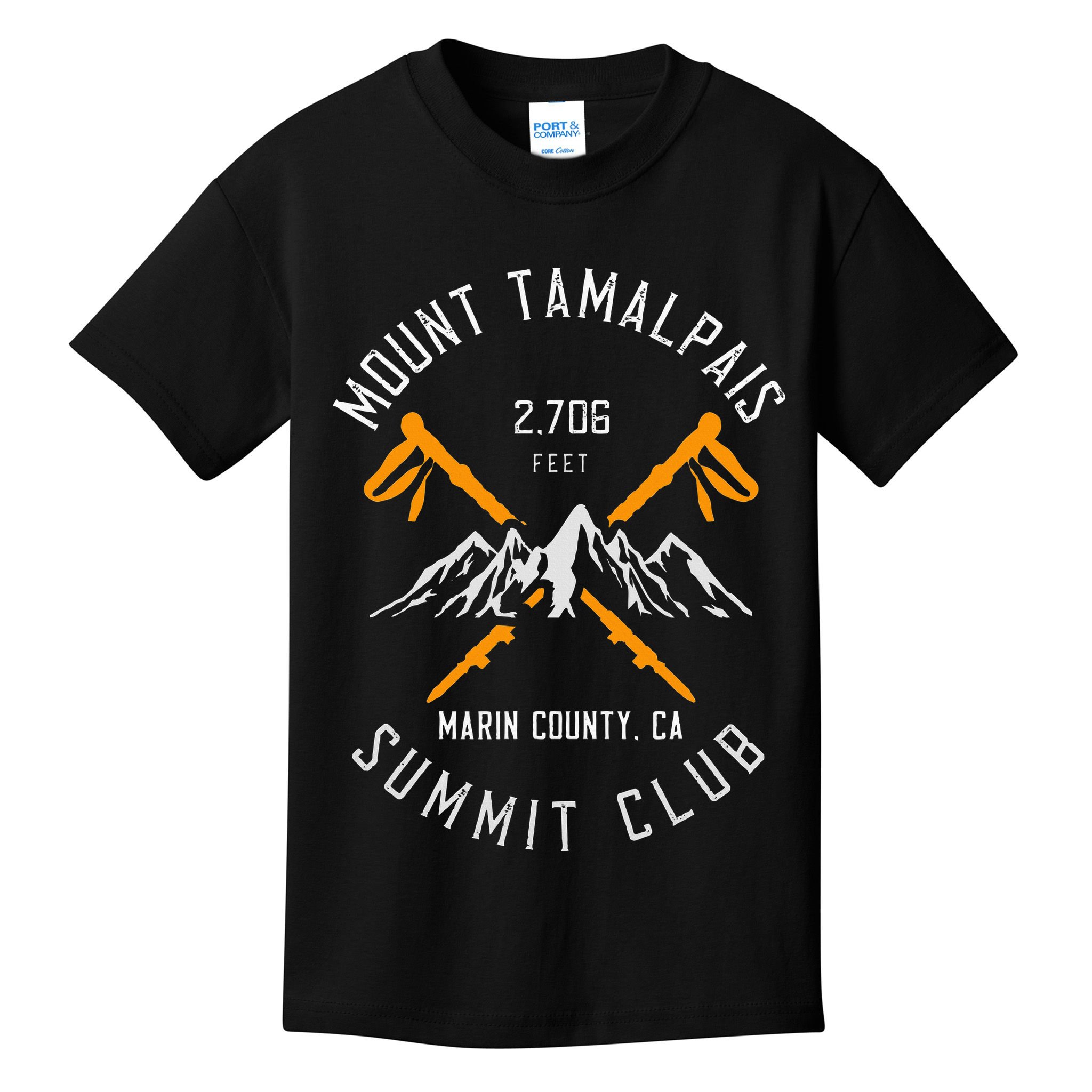 Mount Tamalpais Hiking Marin County California Kids T-Shirt