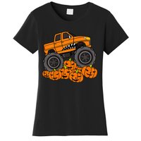 Monster Truck Halloween Jack O Lantern Pumpkin Women's T-Shirt