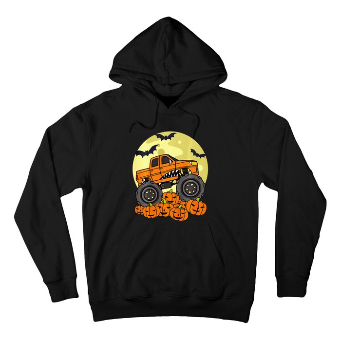 Monster Truck Halloween Moon Jack O Lantern Pumpkin Hoodie