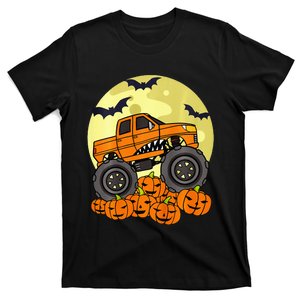 Monster Truck Halloween Moon Jack O Lantern Pumpkin T-Shirt