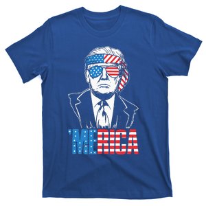 Merica Trump Happy 4th Of July Trump American Flag T-Shirt