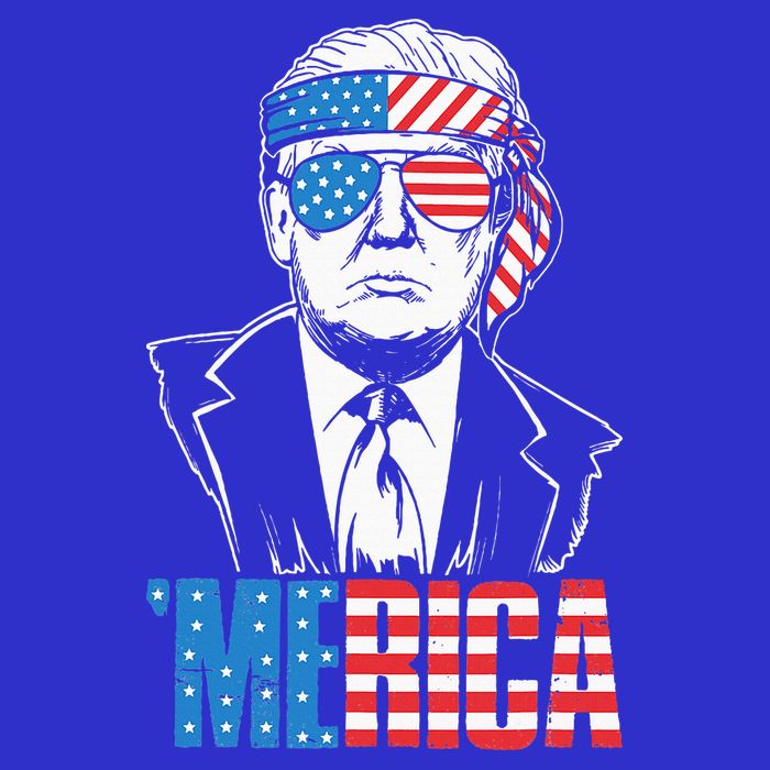 Merica Trump Happy 4th Of July Trump American Flag Toddler T-Shirt