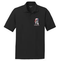 Merica Trump Happy 4th Of July Trump American Flag PosiCharge RacerMesh Polo