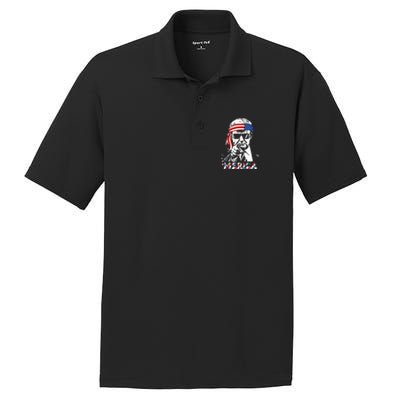 Merica Trump Happy 4th Of July Trump American Flag PosiCharge RacerMesh Polo