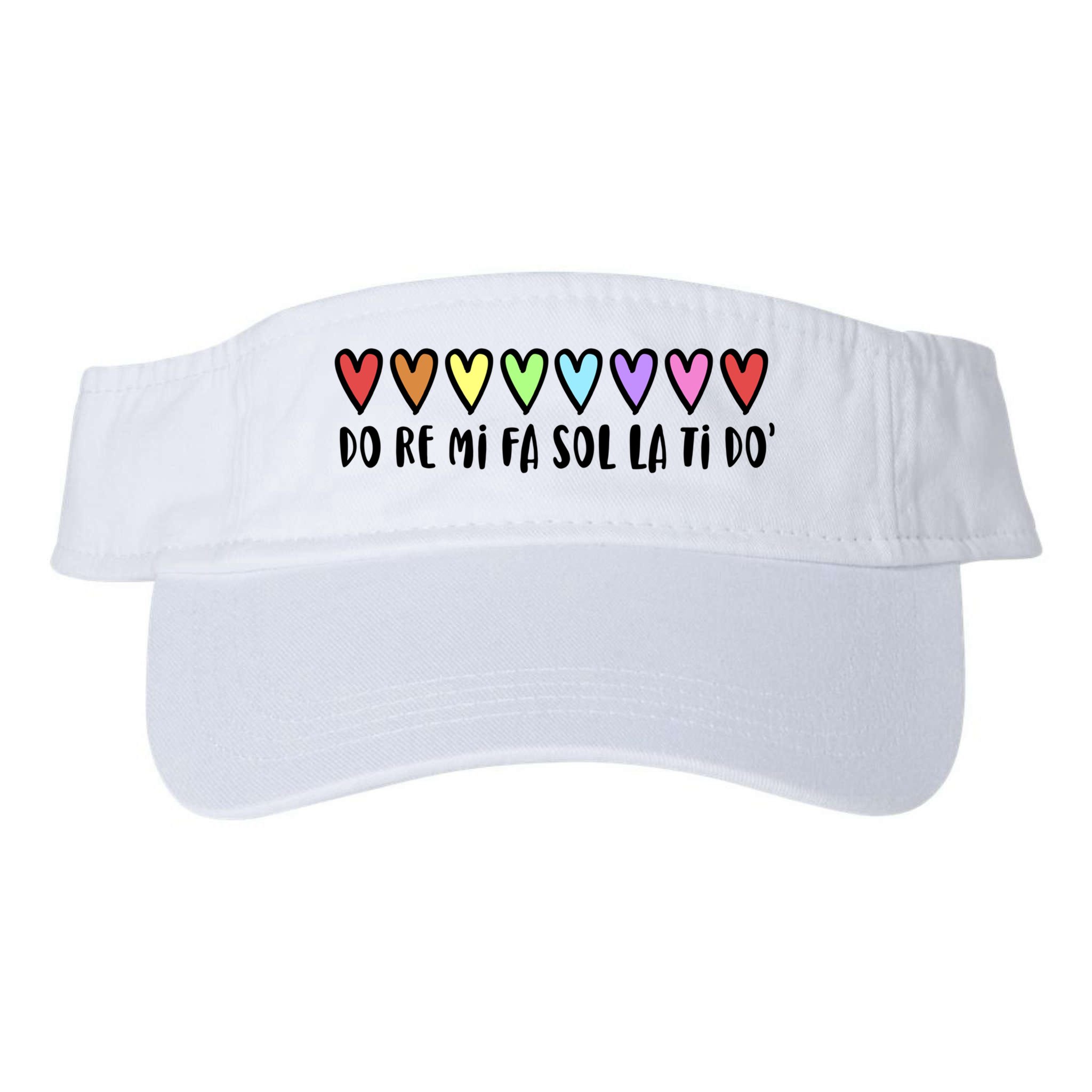 Music Teacher Hearts Music Teaching Gift Visor