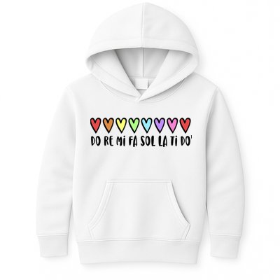 Music Teacher Hearts Music Teaching Gift Kids Hoodie