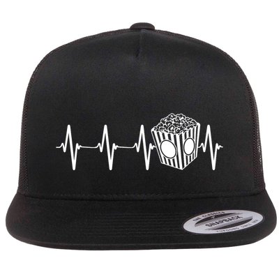 Movie Theater Heartbeat Movie Cinema Lover Flatbill Hat