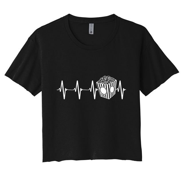 Movie Theater Heartbeat Movie Cinema Lover Crop Top