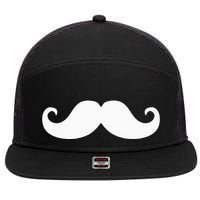 Mustache Trendy Hipster Funny Handlebar Mustache 7 Panel Mesh Trucker Snapback Hat