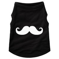 Mustache Trendy Hipster Funny Handlebar Mustache Doggie Tank