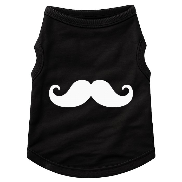 Mustache Trendy Hipster Funny Handlebar Mustache Doggie Tank