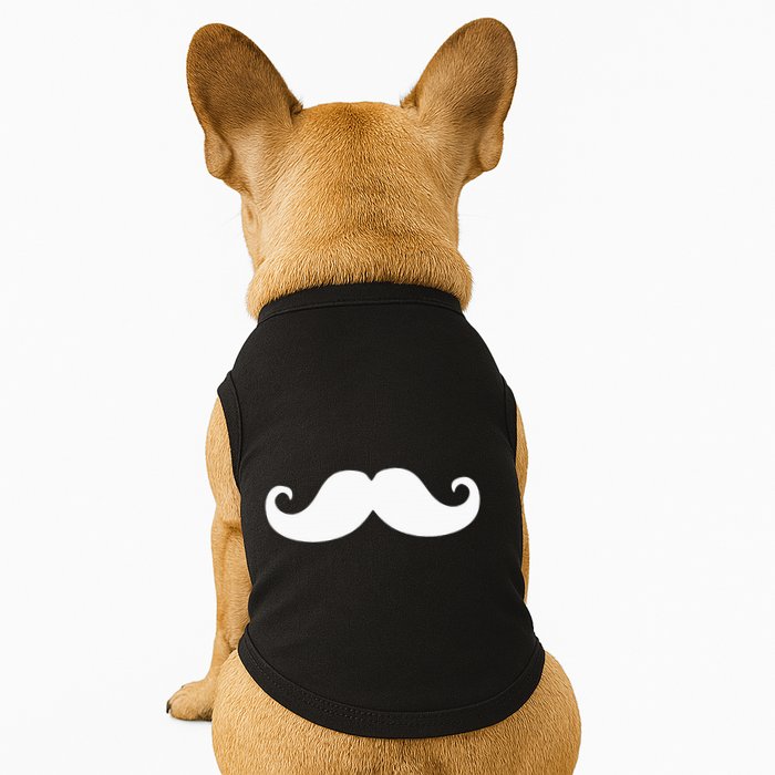 Mustache Trendy Hipster Funny Handlebar Mustache Doggie Tank
