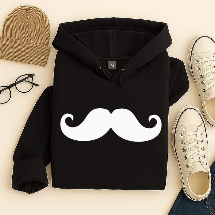 Mustache Trendy Hipster Funny Handlebar Mustache Hoodie