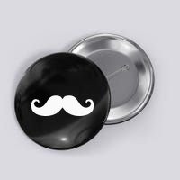 Mustache Trendy Hipster Funny Handlebar Mustache Button