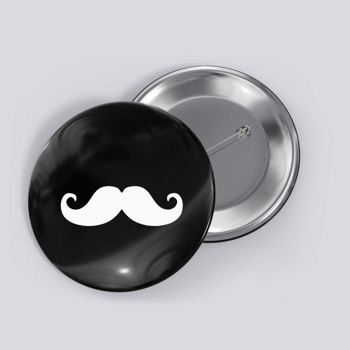 Mustache Trendy Hipster Funny Handlebar Mustache Button