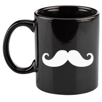 Mustache Trendy Hipster Funny Handlebar Mustache 11oz C Handle Ceramic Mug