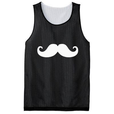 Mustache Trendy Hipster Funny Handlebar Mustache Mesh Reversible Basketball Jersey Tank