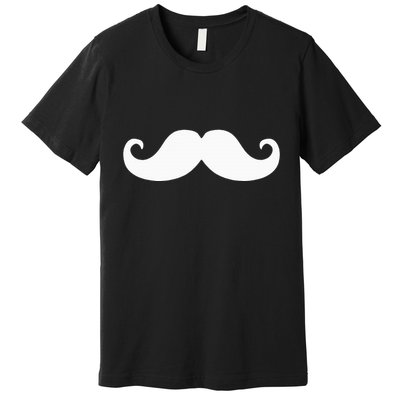 Mustache Trendy Hipster Funny Handlebar Mustache Premium T-Shirt