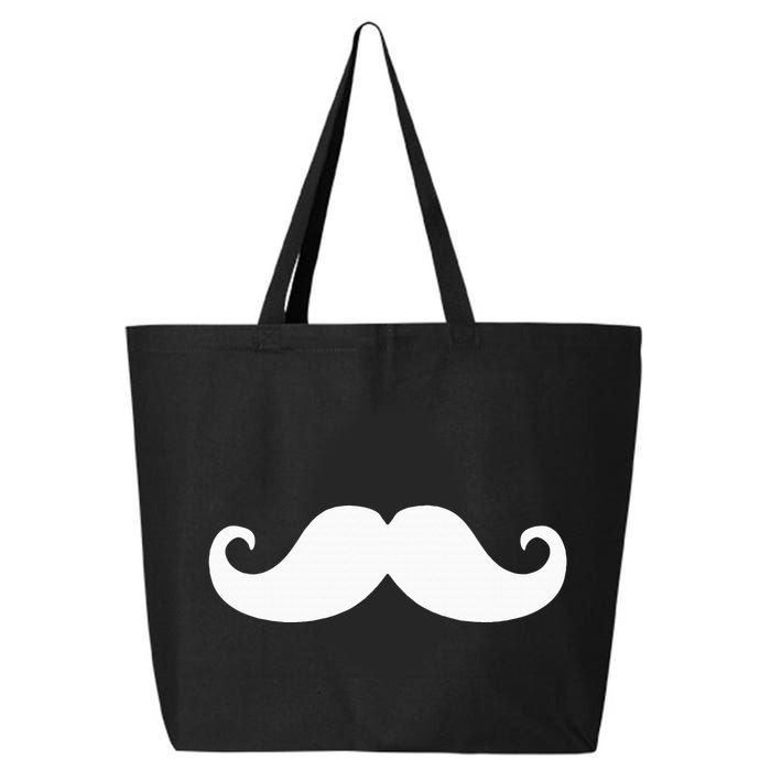 Mustache Trendy Hipster Funny Handlebar Mustache 25L Jumbo Tote