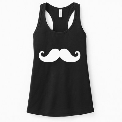 Mustache Trendy Hipster Funny Handlebar Mustache Womens Tank Top