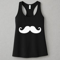 Mustache Trendy Hipster Funny Handlebar Mustache Womens Tank Top