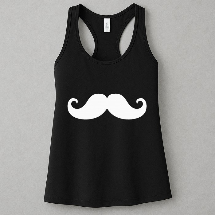Mustache Trendy Hipster Funny Handlebar Mustache Womens Tank Top