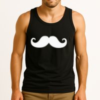 Mustache Trendy Hipster Funny Handlebar Mustache Tank Top