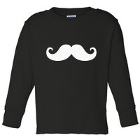 Mustache Trendy Hipster Funny Handlebar Mustache Toddler Long Sleeve Shirt